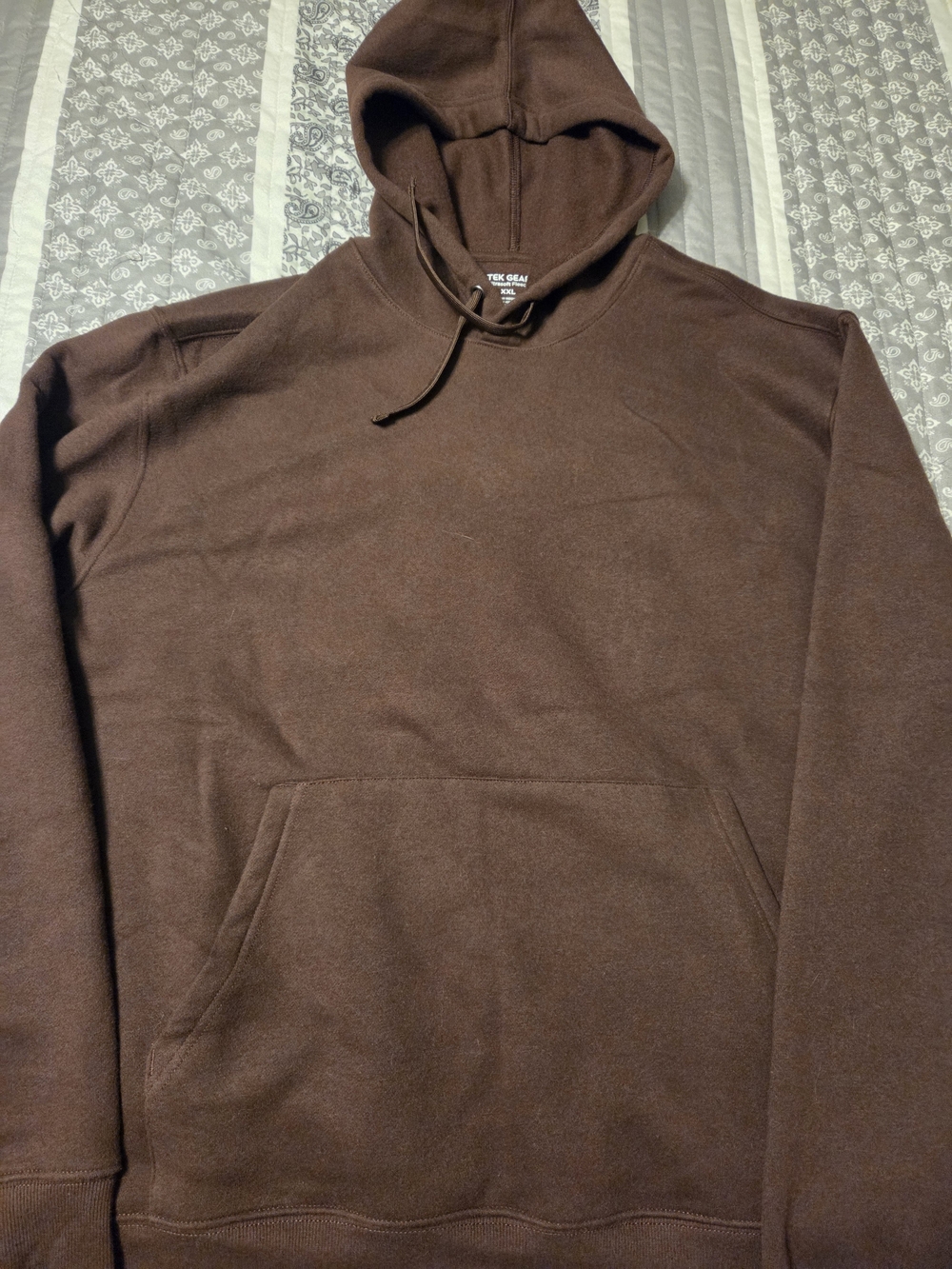 tek gear Men's Chocolate Brown Pullover Hoodie